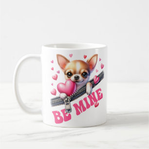 Wees mijn liefde hond Chihuahua in rits Koffiemok