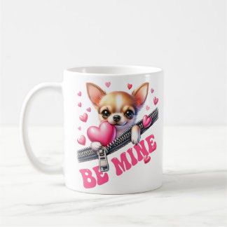 Wees mijn liefde hond Chihuahua in rits Koffiemok