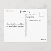 Wees mijn liefde Retro Valentijnsdag Rood Hart Briefkaart (Achterkant)