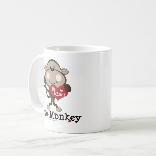 Wees mijn liefdesapen Valentijn Mok (Voorkant links)