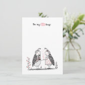 Wees mijn liefdeskever met Valentijnsdag Feestdagenkaart (Staand voorkant)