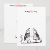 Wees mijn liefdeskever met Valentijnsdag Feestdagenkaart (Voorkant / Achterkant)