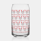 Wees mijn liefdesmonster blikvorm glas (Voorkant)
