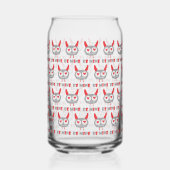 Wees mijn liefdesmonster blikvorm glas (Achterkant)