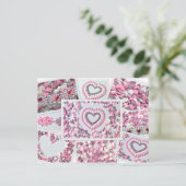 Wees mijn lieve Valentijn - met mooi suikerhart! Briefkaart (Staand voorkant)