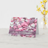 Wees mijn lieve Valentijn - met mooi suikerhart! Kaart (Gele Bloem)