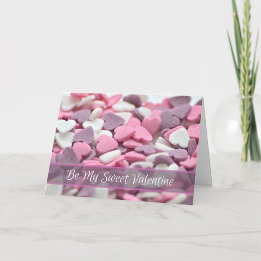 Wees mijn lieve Valentijn - met mooi suikerhart! Kaart (Voorkant)