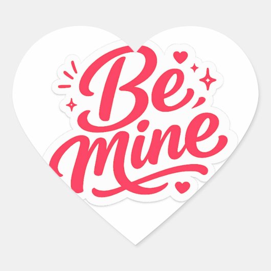 Wees Mijn Lieve Valentijnshart Sticker | Romantisc (Voorkant)