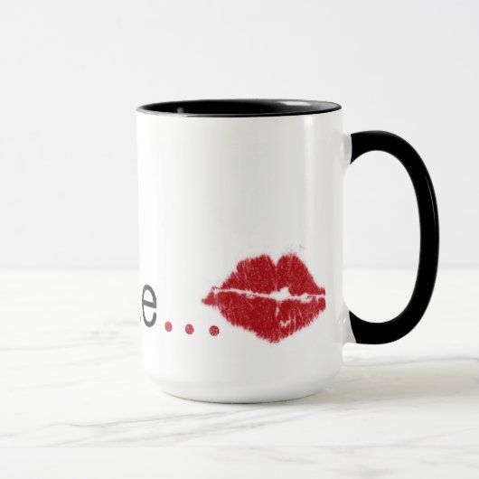 Wees mijn lippenstift Valentijnse Mok (Rechts)