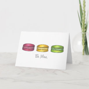 Wees mijn Macaron Cookies Valentijnsdag Love Kaart