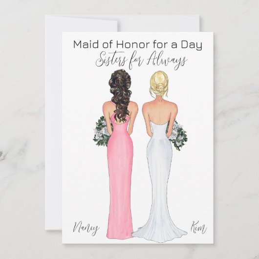 Wees mijn Maid of Honor Aankondiging (Voorkant)