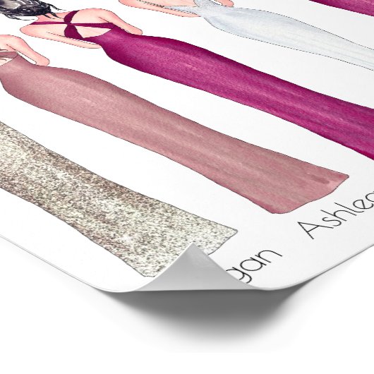 Wees mijn Maid of Honor Aankondiging Poster (Hoek)