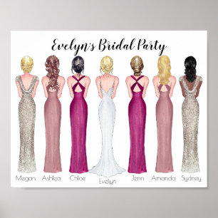 Wees mijn Maid of Honor Aankondiging Poster