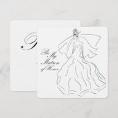 Wees mijn matron van eer kaart (Voorkant / Achterkant)