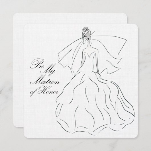 Wees mijn matron van eer kaart (Voorkant / Achterkant)