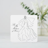 Wees mijn matron van eer kaart (Staand voorkant)