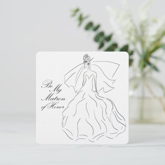Wees mijn matron van eer kaart (Staand voorkant)