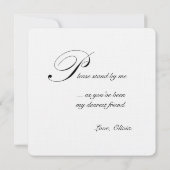 Wees mijn matron van eer kaart (Achterkant)