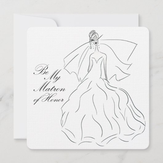 Wees mijn matron van eer kaart (Voorkant)