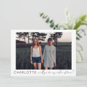 Wees mijn matron van het beste fotovoorstel kallig kaart (Staand voorkant)