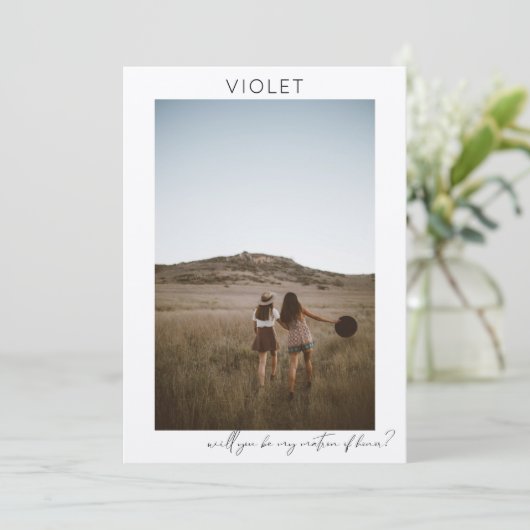 Wees mijn matron van het eervolle fotovoorstel Cal Kaart (Staand voorkant)