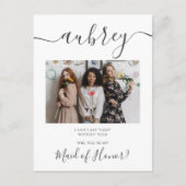 Wees mijn meisje van de eervolle moderne foto uitnodiging briefkaart (Voorkant)