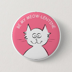Wees mijn Meow-lentine! Ronde Button 5,7 Cm