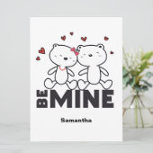 WEES MIJN - Mooie Persoonlijke Moderne Valentijn Feestdagenkaart (Staand voorkant)