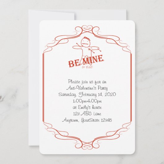 Wees mijn of andere partij tegen Valentijn Kaart (Voorkant)