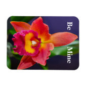 Wees mijn Oranje orchidee Flexible Magnet Magneet (Horizontaal)