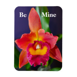 Wees mijn Oranje orchidee Flexible Magnet Magneet