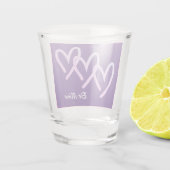 Wees mijn Paarse hart shot glas (Achterkant)