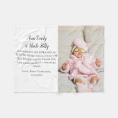 Wees mijn peetouders Dank u Foto Fleece Deken (Voorkant (Horizontaal))