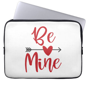 Wees mijn pijl door Heart Valentijnsdag Drawst Laptop Sleeve