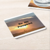 Wees mijn pompoen! kartonnen onderzetters (Schuin)