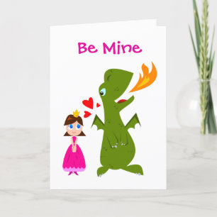 Wees mijn prinses en Dinosaur Valentijn Kaart