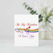 Wees mijn regenboogbek Valentijn Feestdagenkaart (Staand voorkant)