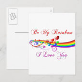 Wees mijn regenboogbek Valentijn Feestdagenkaart (Voorkant / Achterkant)