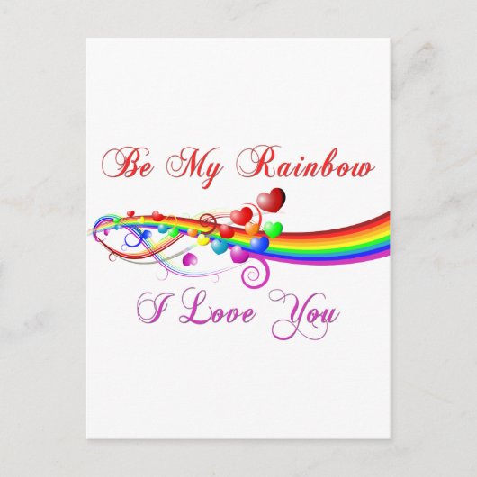 Wees mijn regenboogbek Valentijn Feestdagenkaart (Voorkant)