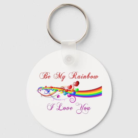 Wees mijn regenboogbek Valentijn Sleutelhanger (Voorkant)
