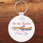 Wees mijn regenboogbek Valentijn Sleutelhanger (Voorkant)