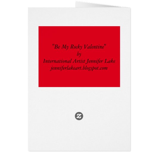 "Wees mijn Rocky Valentijn" (Achterkant)