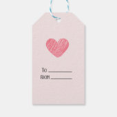 Wees mijn roze Valentijnsdag Cadeaulabel (Achterkant)