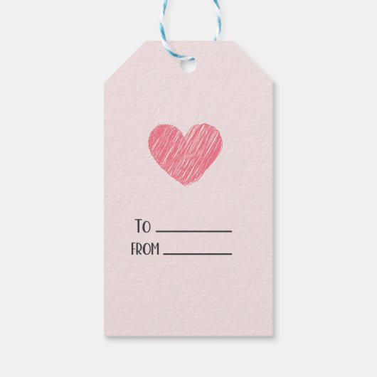 Wees mijn roze Valentijnsdag Cadeaulabel (Achterkant)