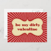 Wees mijn smerige Valentijn Feestdagenkaart (Voorkant / Achterkant)