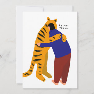 Wees mijn tijger feestdagenkaart
