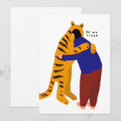 Wees mijn tijger feestdagenkaart (Voorkant / Achterkant)