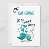 Wees mijn Twitter-hartkaart op maat van Valentijns Kaart (Voorkant)