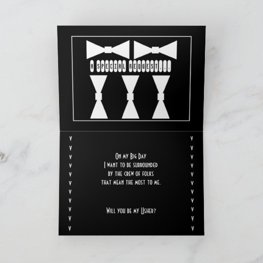 Wees mijn uitnodiging voor het Usher-huwelijk - Bo (Binnen)