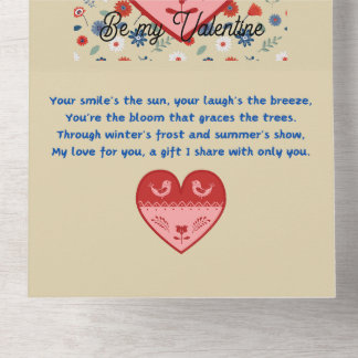 Wees mijn Valentijn All In One Uitnodiging